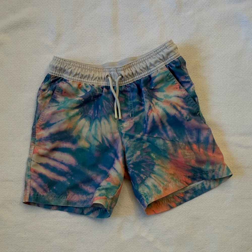 Cat and Jack Tie-Dye Drawstring Swim Shorts size 6/7